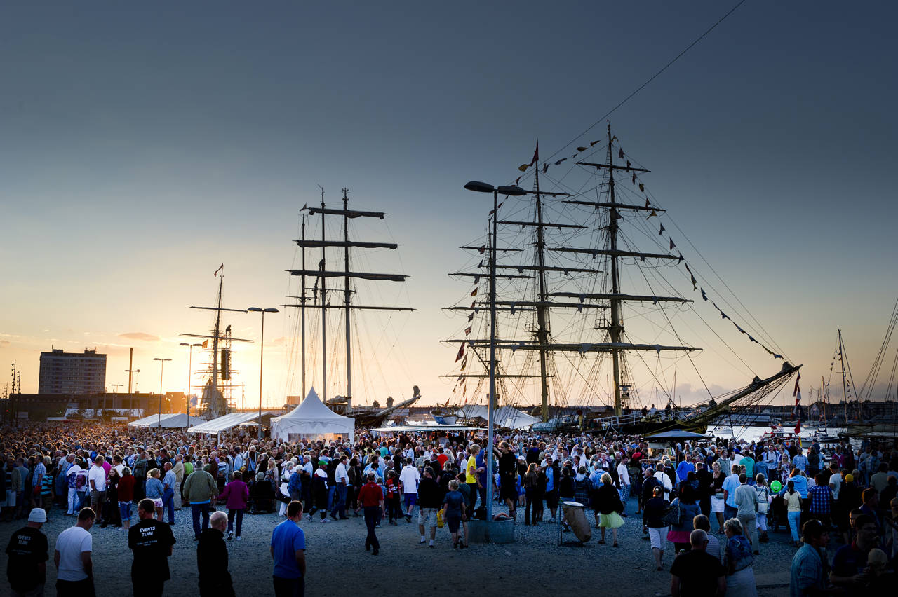Skibe på havnen i Aalborg