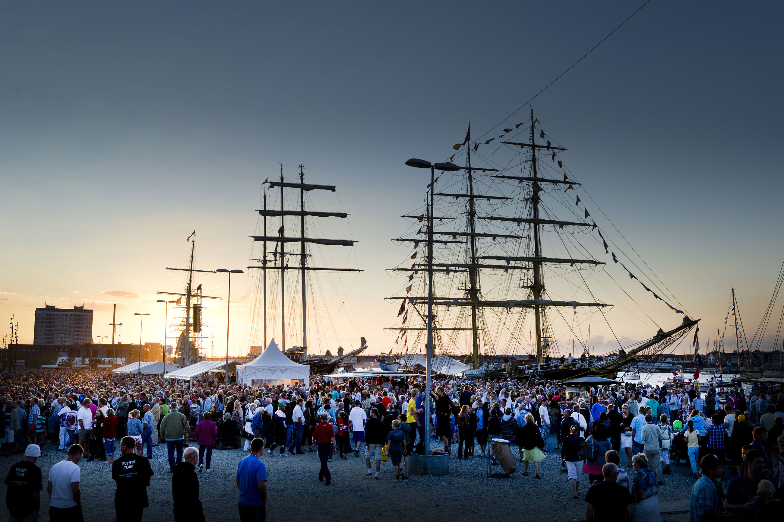 Skibe på havnen i Aalborg
